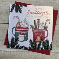 SPECIAL GRANDDAUGHTER - CHRISTMAS MUGS CHRISTMAS CARD (C23-59)
