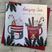 AMAZING SON - CHRISTMAS MUGS CHRISTMAS CARD (C23-61)