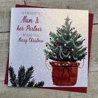 MUM & HER PARTNER - CHRISTMAS TREE CHRISTMAS CARD (C23-67)