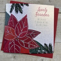 LOVELY GRANDMA - POINSETTIA CHRISTMAS CARD (C23-71)