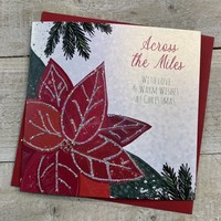 ACROSS THE MILES - POINSETTIA CHRISTMAS CARD (C23-72)