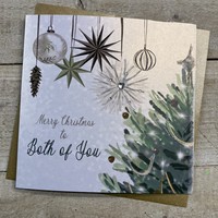 TO BOTH OF YOU - CHRISTMAS TREE & BAUBLES CHRISTMAS CARD (C23-75)