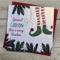 SPECIAL GODSON - ELF LEGS CHRISTMAS CARD (C23-78)