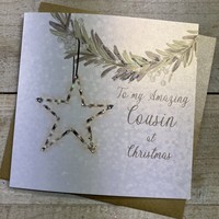 AMAZING COUSIN - STAR DECORATION CHRISTMAS CARD (C23-81)
