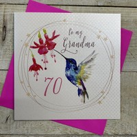 GRANDMA 70TH BIRTHDAY, HUMMINGBIRD (SP60-70)