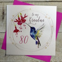 GRANDMA 80TH BIRTHDAY, HUMMINGBIRD (SP60-80)
