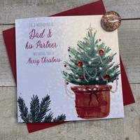 DAD & HIS PARTNER - CHRISTMAS TREE CHRISTMAS CARD (C23-126)