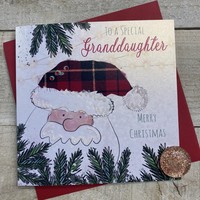 GRANDDAUGHTER - FATHER CHRISTMAS CHRISTMAS CARD (C23-S4)