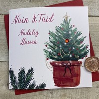 WELSH CHRISTMAS - NAIN & TAID CHRISTMAS TREE (W-C23-108)