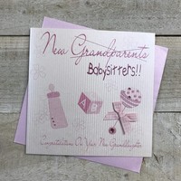 GRANDPARENTS NEW BABY, PINK, BABYSITTERS (WB178 - SALE)