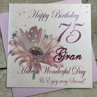 GRAN 75 BIRTHDAY, GERBERA (WBA75-G - SALE)