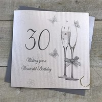 30TH BIRTHDAY, CHAMPAGNE GLASSES (BDF30 - SALE)